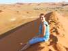 Tracy Payne - looking pretty excited to have scaled Dune 45 at Sossusvlei!